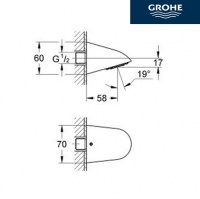 GROHE RELEXA 70 DUCHA MURAL